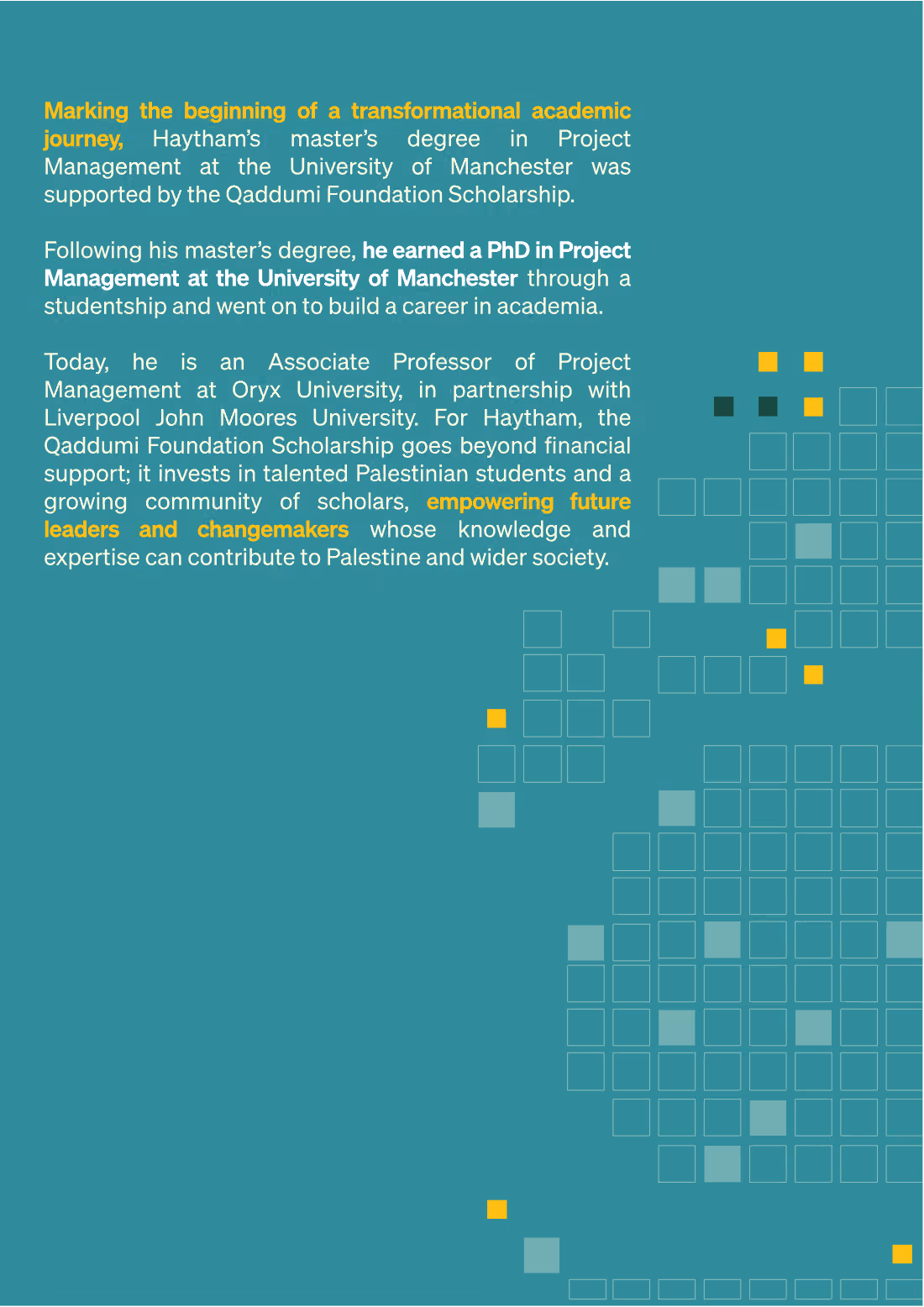 Page 10: Marking the beginning of a transformational academic