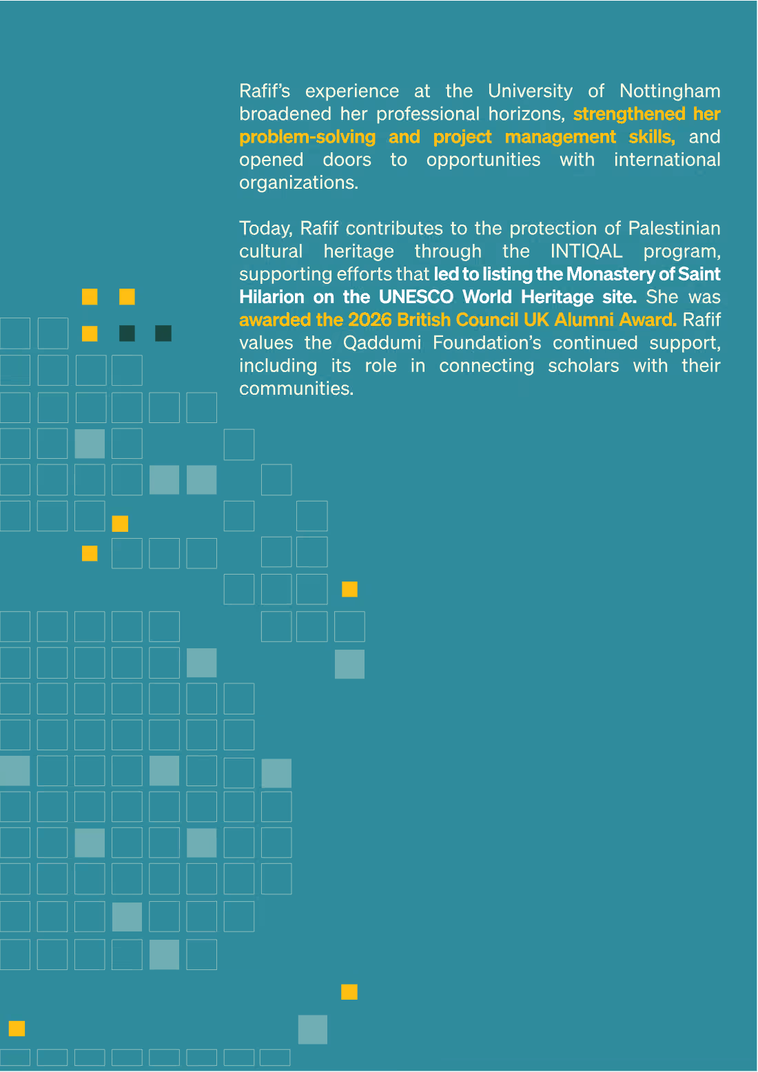 Page 19: Rafif’s experience at the University of Nottingham