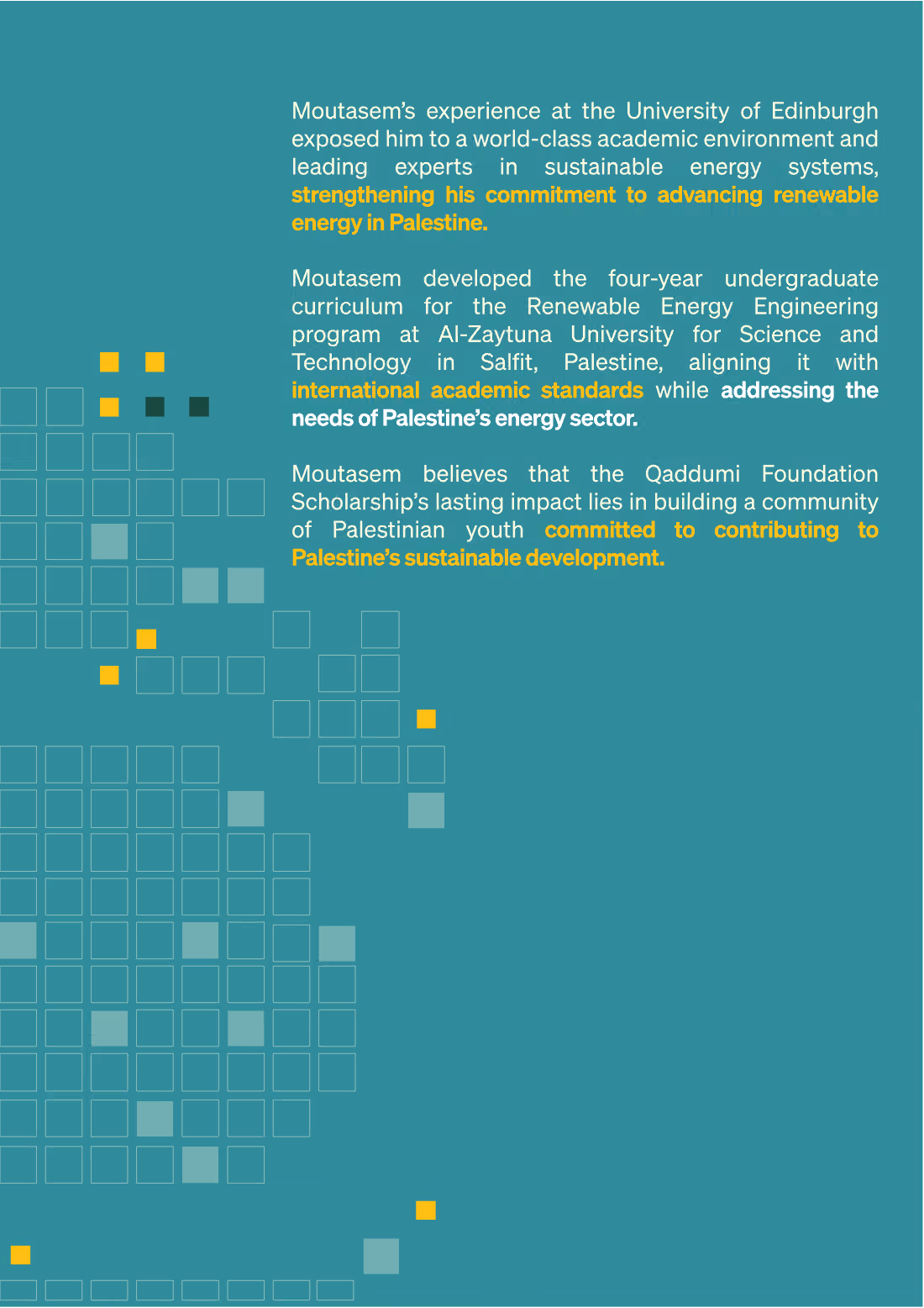 Page 23: Moutasem’s experience at the University of Edinburgh