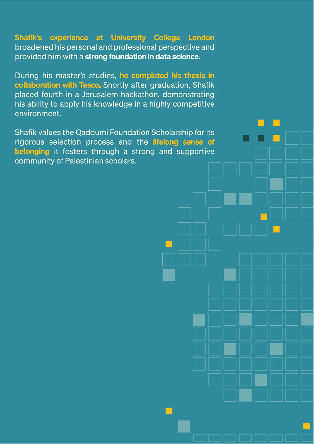 Page 28: Shafik’s experience at University College London